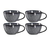 LEONARDO HOME 018586 MATERA Lot de 4 tasses en céramique, anthracite, 290 ml