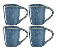 LEONARDO HOME 018596 MATERA Lot de 4 tasses à expresso en céramique Bleu 90 ml