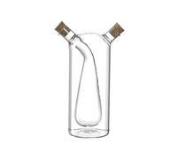 Leonardo Cucina Verre Huile & Vinaigre Bouteille 2 - En - 1 Double Bac Dévidoir