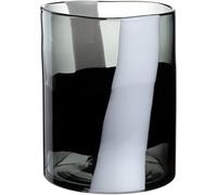 LEONARDO HOME Banda Nera 047517 Vase Artisanal Plein de Passion, Vase à Fleurs élégant, beauté Unique, pièce d'art Unique pour la Maison, Hauteur 27 cm, Noir