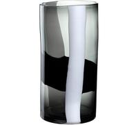 LEONARDO HOME Banda Nera 047518 Vase Artisanal Plein de Passion, Vase à Fleurs élégant, beauté Unique, pièce d'art Unique pour la Maison, Hauteur 40,5 cm, Noir
