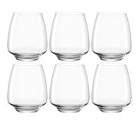 LEONARDO HOME Cesti 061968 Lot de 6 verres à eau, passent au lave-vaisselle, résistants aux chocs, élégants et de qualité supérieure, en verre, adaptés à un usage quotidien, 460 ml