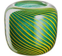 LEONARDO HOME Filo Colori 047512 Vase, œuvre d'art Faite à la Main, pièce Unique, photophore passionné, Objet de décoration Moderne, Hauteur 11,2 cm, Vert