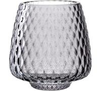 LEONARDO HOME GIULIA 055281 Lampe de table • 1 pièce • En verre structuré • Lampe de table décorative • Éclairage d'ambiance • Salon et salle à manger • Élégant • Aspect moderne • Hauteur 10 cm • Gris