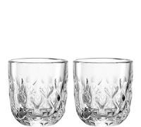 LEONARDO HOME GOCCE Lot de 2 verres à expresso • 60 ml • 2 tasses à expresso • Verre à expresso pour porte-filtre • Passe au lave-vaisselle • Structure en goutte • Transparent • Design clair • 055180