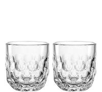 LEONARDO HOME Gocce Lot de 2 verres à expresso 60 ml 6 tasses à expresso pour porte-filtre Passe au lave-vaisselle Structure en goutte Transparent Design clair 055179