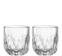 LEONARDO HOME Gocce Lot de 2 verres à expresso 60 ml 6 tasses à expresso pour porte-filtre Passe au lave-vaisselle Structure en goutte Transparent Design clair 055181