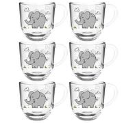 LEONARDO HOME Leonardo 022899 Lot de 6 tasses en verre Motif éléphant 280 ml