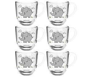 LEONARDO HOME Leonardo 022899 Lot de 6 tasses en verre Motif éléphant 280 ml