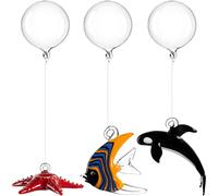 LEONARDO HOME Leonardo Mare 059069 Lot de 3 étoiles de mer, Orque, Poisson, Verre, Multicolore, 6 cm