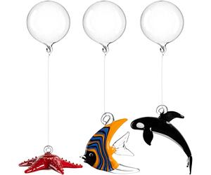 LEONARDO HOME Leonardo Mare 059069 Lot de 3 étoiles de mer, Orque, Poisson, Verre, Multicolore, 6 cm