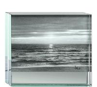 LEONARDO HOME Linea 026255 Cadre Photo, Aspect Moderne, Design Minimaliste, Lignes épurées pour des Accents élégants, accroche-Regard pour la Maison, Hauteur 11 cm, Largeur 12,7 cm, Transparent