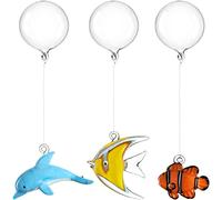 LEONARDO HOME Lot de 3 Poissons Clown, Dauphin, Poisson Leonardo Mare, Assortiment de 3 pièces, Verre, Multicolore, 6 cm