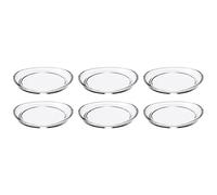 LEONARDO HOME Lot de 6 sous-verres en verre transparent 10 x 10,5 x 1,5 cm