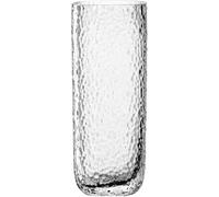 LEONARDO HOME Martello 047098 Vase en Verre avec Surface structurée, Design Moderne associé à l'élégance, Vase Transparent, idéal pour Les Bouquets, Hauteur 26,5 cm, Transparent