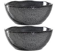 LEONARDO HOME Matera 018584 Lot de 2 bols en céramique Anthracite 23,5 cm