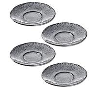 LEONARDO HOME Matera 018590 Lot de 4 soucoupes en céramique Anthracite 15 cm