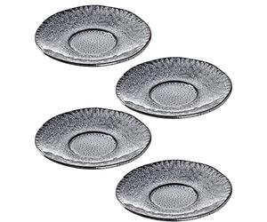 LEONARDO HOME Matera 018590 Lot de 4 soucoupes en céramique Anthracite 15 cm