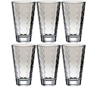 LEONARDO HOME Optic 025899 Lot de 6 verres 300 ml Gris Verre