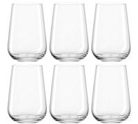 Leonardo Paladino 066312 Lot de 6 verres à eau, à jus de fruits, lavables au lave-vaisselle, 370 ml, transparents