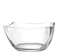 LEONARDO HOME Piazza 024409 Bol de service, en verre, passe au lave-vaisselle, saladier moderne, bol fonctionnel, hauteur 12 cm, transparent