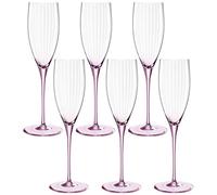 LEONARDO HOME Poesia 022377 Lot de 6 flûtes à champagne lavables au lave-vaisselle Rose Hauteur 25 cm 250 ml