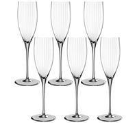 LEONARDO HOME Poesia 022381 Lot de 6 flûtes à champagne lavables au lave-vaisselle Hauteur 25 cm 250 ml Gris
