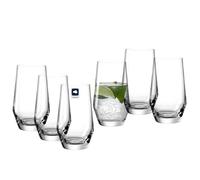 LEONARDO HOME Pucini Lot de 6 Verres à Long Drink en Cristal Transparent 6 cm