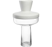 LEONARDO HOME Riva Vase en Verre, pour Arrangements Floraux créatifs, diamètre : 6,6 cm, élégant, en céramique et Verre, Design Moderne, pour Le Salon, Hauteur : 36 cm, Blanc, 055268