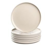 LEONARDO HOME Roma 027259 Lot de 6 assiettes plates, diamètre : 27 cm, passent au micro-ondes et au lave-vaisselle, empilables, vaisselle en céramique pour 6 personnes, assiettes en faïence avec