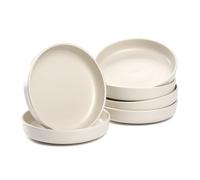 LEONARDO HOME Roma 027260 Lot de 6 assiettes plates, diamètre 19,7 cm, passent au micro-ondes et au lave-vaisselle, empilables, vaisselle en céramique pour 6 personnes, en faïence, surface légèrement