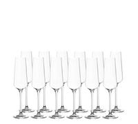 LEONARDO Home Set 12 Verres à Champagne Puccini, Coupes à Champagne, Verre en Cristal Teqton, Lavable au Lave-Vaisselle