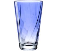 LEONARDO HOME Twist 046971 - Verre à jus - Passe au lave-vaisselle - Verre à eau de qualité supérieure et moderne - Ergonomique - Pour un usage quotidien et incurvé - Bleu - 300 ml