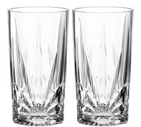 LEONARDO Il Mondo Cape Cod Lot de 2 verres à long drink avec aspect facettes, finition de qualité supérieure - Contenance 530 ml - Passe au lave-vaisselle - 2 verres à cocktail transparents