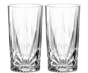 LEONARDO Il Mondo Cape Cod Lot de 2 verres à long drink avec aspect facettes, finition de qualité supérieure - Contenance 530 ml - Passe au lave-vaisselle - 2 verres à cocktail transparents