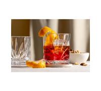 LEONARDO Il Mondo Negoni Verres (set de 2) - Grand verre à pied à facettes, finition de haute qualité - contenu 330 ml - lavable au lave-vaisselle - 2 verres à apéritif transparents, 077482