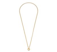 JEWELS BY LEONARDO Clip & Mix Paola Collier en acier inoxydable, chaîne à maillons ronds dorés, chaîne moyenne avec anneau en acier inoxydable, bijou pour femme, 018389, 70 cm, Acier inoxydable, Pas