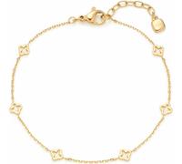 JEWELS BY LEONARDO Bracelet Ciao Janna • Bracelet fin en acier inoxydable doré • Chaîne d'ancre miroir avec ornements stylisés de trèfle • 17,5-19,5 cm de longueur • Bijoux Cadeau • 023941