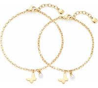 Leonardo Jewels Armband Julien Mutter Tochter, 2-tlg., Schmuckarmband, Armkette, Modeschmuck, Edelstahl IP Gold, 023921