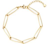 Leonardo Jewels Bracelet Consenza pour femme en acier inoxydable de couleur or avec fermoir mousqueton, longueur : 18,5 cm, 024445, 18,5 cm, Acier inoxydable, Pas de gemme