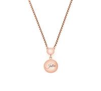 Leonardo Jewels Collier Delicato, collier, chaîne, bijoux de fantaisie, acier inoxydable IP or rose, pierre de verre, 018360
