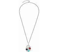 Leonardo Jewels Halskette Como, Kettchen, Hals Kette, Schmuck, Edelstahl, Glas, Cats-eye, Imitationsperlen, syn. Türkis, Mehrfarbig, 017922