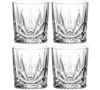 Leonardo Verres à whisky Capri 022773, Lot de 4 220 ml, facettés, lave-vaisselle, Transparent