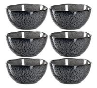 Leonardo Matera 018579 Lot de 6 bols à dessert en céramique avec 6 bols à céréales, gris Ø 12 cm 380 ml