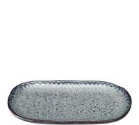 Leonardo Matera 022844 Petit plat de service en céramique - Assiette carrée pour présenter apéro, collations, fromage, etc. - 22 x 12 cm - Passe au micro-ondes et au lave-vaisselle - Anthracite