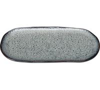 Leonardo Matera 022846 Grand plat de service en céramique - Assiette carrée pour servir apéro, collations, fromage, etc. - 32 x 18 cm - Passe au micro-ondes et au lave-vaisselle - Anthracite