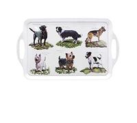 Leonardo McNeil Grand plateau en mélamine Motif labrador collie Westie 49 cm