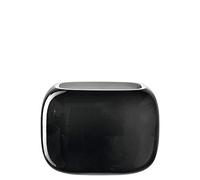 Leonardo Milano 041660 Vase en verre teinté gris, fabriqué à la main, au design moderne, hauteur : 13 cm, largeur : 18 cm