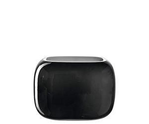 Leonardo Milano 041660 Vase en verre teinté gris, fabriqué à la main, au design moderne, hauteur : 13 cm, largeur : 18 cm