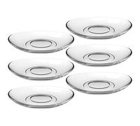 Leonardo Napoli 024204 Lot de 6 sous-tasses en verre lavables au lave-vaisselle pour verres à café et latte macchiato Ø 14 cm